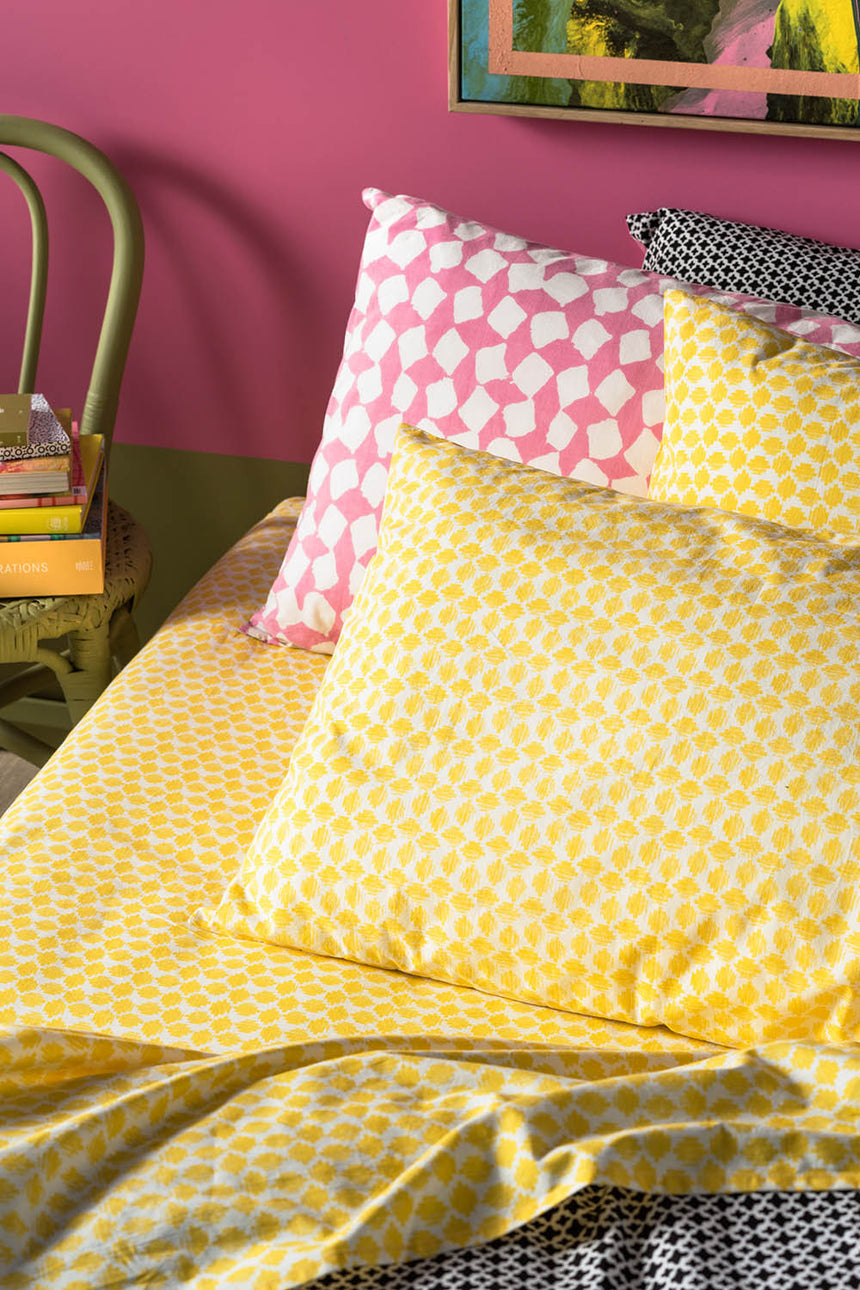 KANTHA quilt bedlinen yellow floral myer kip and co sage and clare society of wanderers